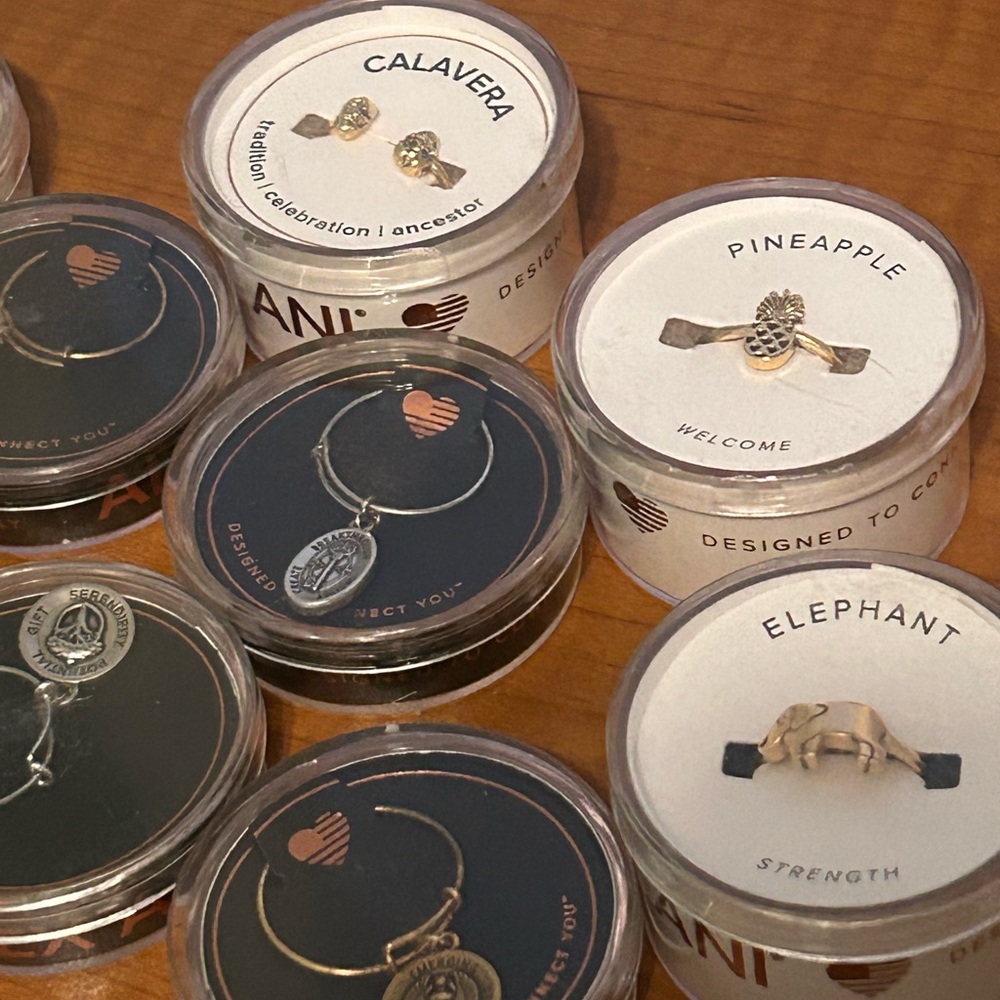Alex and Ani Charm Adjustable Rings Silver/Gold All New 24pc Lot - Picture 4 of 6